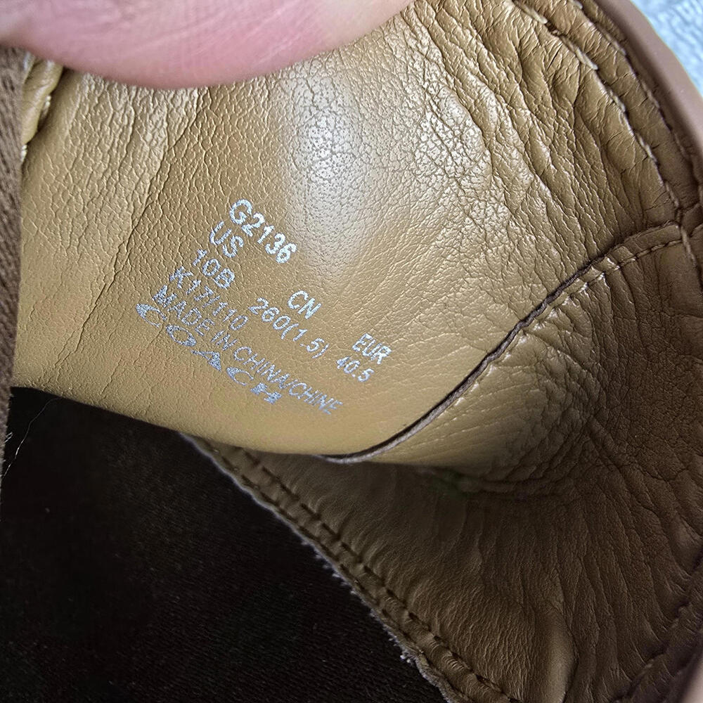 Coach Saddle Brown Jackson Bootie Boots Pull On Cognac Brown Size-10B - Picture 8 of 8